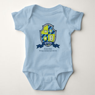 Byron boys B name & meaning knights shield Baby Bodysuit