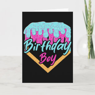 Bysebyll 10 Year Old Ice Cream Drip 10th Birthday Card