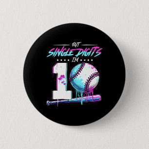 Bysebyll 10 Years Old Birthday Double Digits 10 Bi 6 Cm Round Badge