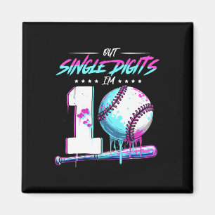Bysebyll 10 Years Old Birthday Double Digits 10 Bi Magnet