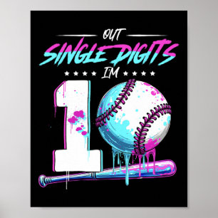 Bysebyll 10 Years Old Birthday Double Digits 10 Bi Poster