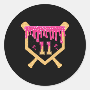 Bysebyll 11 Year Old Birthday Drip 11th Birthday I Classic Round Sticker