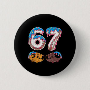 Bysebyll 67 - Ice Cream Drip 67 Meme Funny Player  6 Cm Round Badge