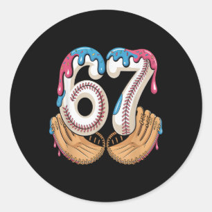 Bysebyll 67 - Ice Cream Drip 67 Meme Funny Player Classic Round Sticker