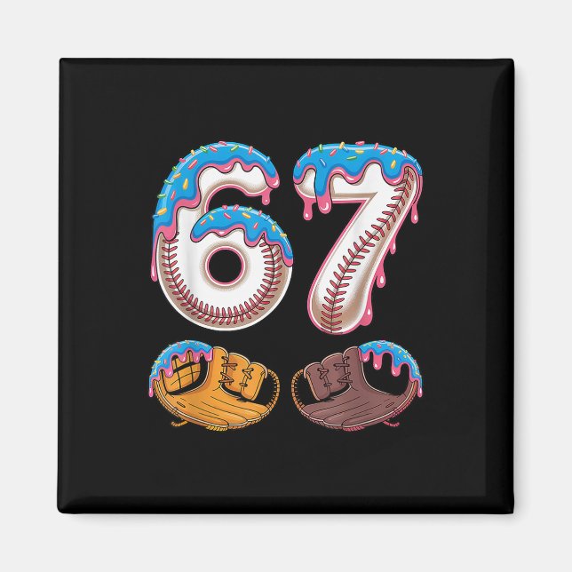Bysebyll 67 - Ice Cream Drip 67 Meme Funny Player  Magnet (Front)