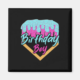 Bysebyll 8 Year Old Ice Cream Drip 8th Birthday Bo Magnet