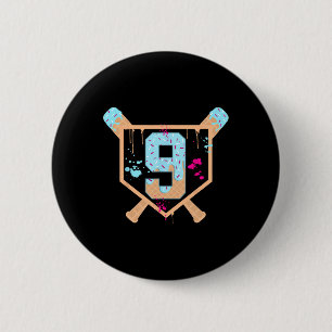 Bysebyll 9 Year Old Ice Cream Drip 9th Birthday Bo 6 Cm Round Badge