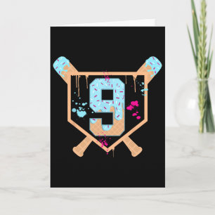 Bysebyll 9 Year Old Ice Cream Drip 9th Birthday Bo Card