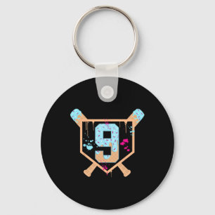 Bysebyll 9 Year Old Ice Cream Drip 9th Birthday Bo Key Ring