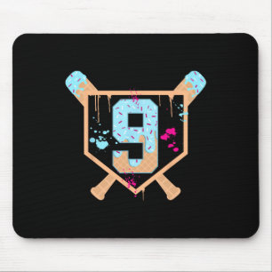 Bysebyll 9 Year Old Ice Cream Drip 9th Birthday Bo Mouse Mat