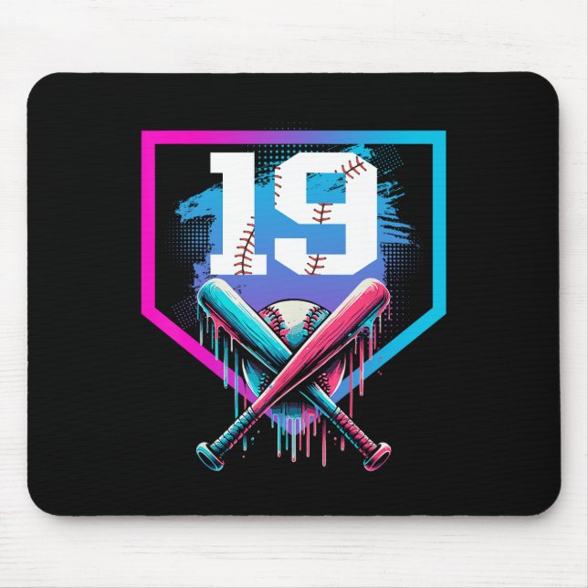 Bysebyll Birthday Boy Drip 19th Player 19 Years Ol Mouse Mat (Front)