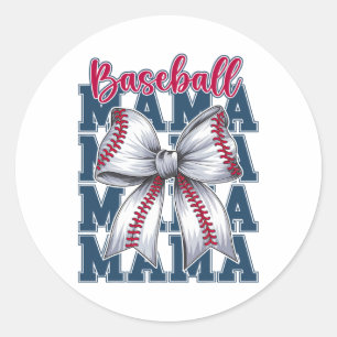 Bysebyll Coquette Bow Bysebyll Mama Bysebyll Mum M Classic Round Sticker