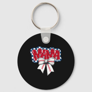 Bysebyll Coquette Bow Bysebyll Mama Game Day Women Key Ring