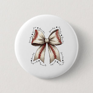 Bysebyll Coquette Bow Game Day Girls Women 6 Cm Round Badge