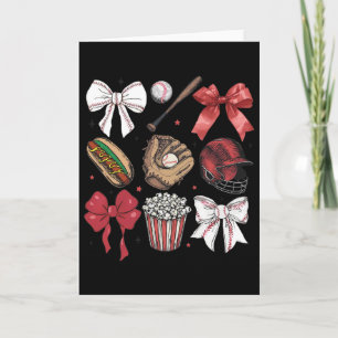 Bysebyll Coquette Bow Mothers Day Sports Women Gir Card
