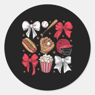 Bysebyll Coquette Bow Mothers Day Stylish Sports M Classic Round Sticker