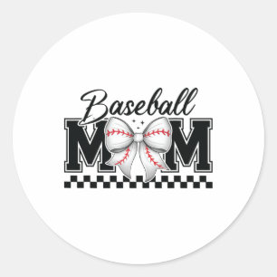 Bysebyll Coquette Mum Tee Mum Game Day Outfit Moth Classic Round Sticker