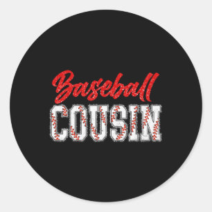 Bysebyll Cousin Retro Groovy Loud Proud Sport Game Classic Round Sticker