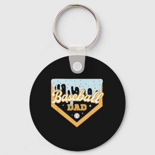 Bysebyll Dad Home Plate Ice Cream Drip Father's Da Key Ring