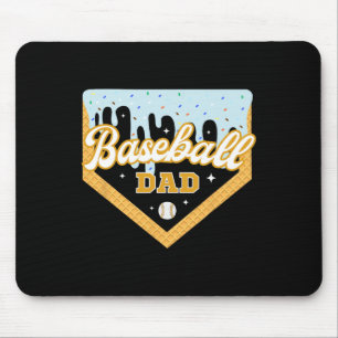 Bysebyll Dad Home Plate Ice Cream Drip Father's Da Mouse Mat