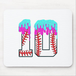 Bysebyll Drip 10 Year Old 10th Birthday Boy Jersey Mouse Mat