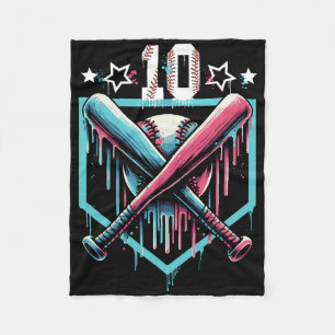 Bysebyll Drip 10th Birthday Boys Number 10 Youth 1 Fleece Blanket