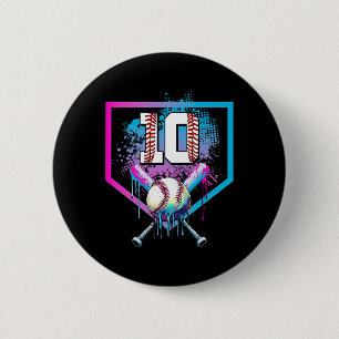 Bysebyll Drip 10th Birthday Home Plate Boy Youth 1 6 Cm Round Badge