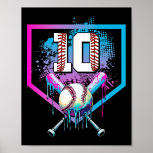 Bysebyll Drip 10th Birthday Home Plate Boy Youth 1 Poster