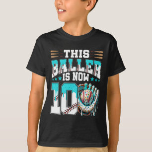 Bysebyll Drip 10th Birthday Party Boy Sport Fan 10 T-Shirt