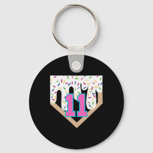 Bysebyll Drip 11th Birthday Home Plate Boy Youth 1 Key Ring
