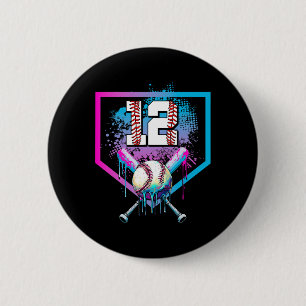 Bysebyll Drip 12th Birthday Home Plate Boy Youth 1 6 Cm Round Badge