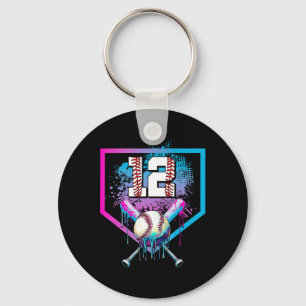 Bysebyll Drip 12th Birthday Home Plate Boy Youth 1 Key Ring