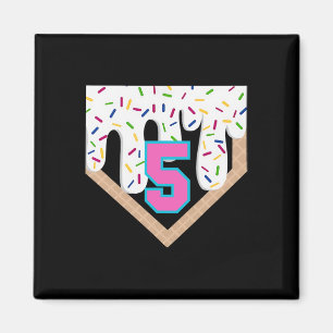 Bysebyll Drip 5th Birthday Home Plate Boys Youth 5 Magnet