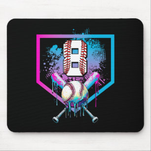 Bysebyll Drip 8th Birthday Home Plate Boys Youth 8 Mouse Mat