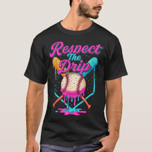 Bysebyll Drip Boys Home Plate Ice Cream Respect Th T-Shirt