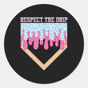 Bysebyll Drip Boys Home Plate Ice Cream Sprinkles Classic Round Sticker