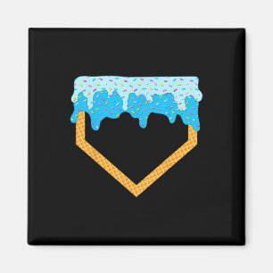 Bysebyll Drip Boys Home Plate Ice Cream Sprinkles Magnet