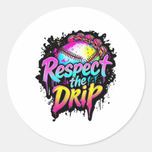 Bysebyll Drip Boys Ice Cream Drip Youth Respect Th Classic Round Sticker