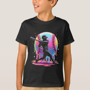 Bysebyll Drip Boys Men Ice Cream Drip Bysebyll Pla T-Shirt