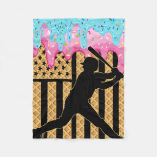 Bysebyll Drip Byt Boy Girls Dripping Ice Cream Ame Fleece Blanket
