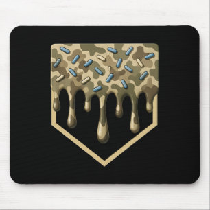 Bysebyll Drip Camo Home Plate Boys Sports Cool Gam Mouse Mat