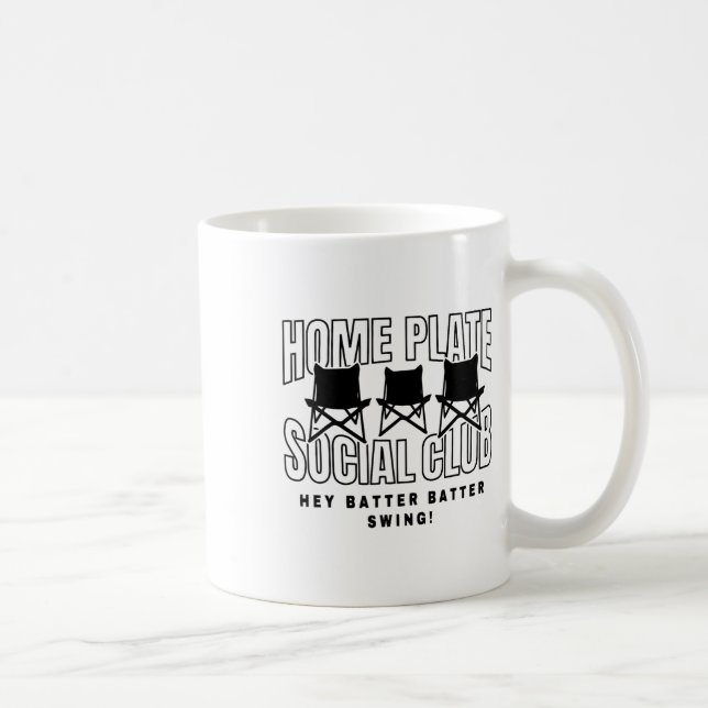 Bysebyll Fans Home Plate Social Club Game Day Mens Coffee Mug (Right)