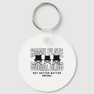 Bysebyll Fans Home Plate Social Club Game Day Mens Key Ring