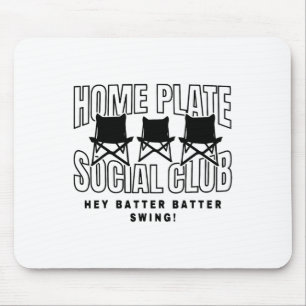 Bysebyll Fans Home Plate Social Club Game Day Mens Mouse Mat