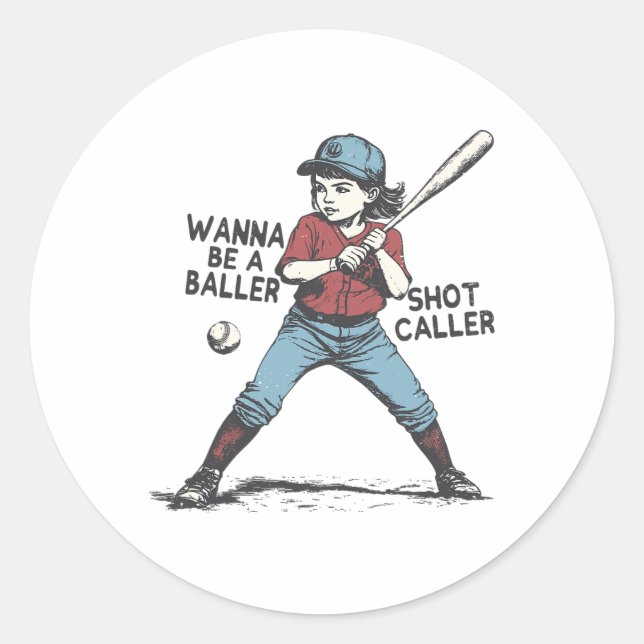 Bysebyll Girl Wanna Be A Byller Shot Caller Byseby Classic Round Sticker (Front)
