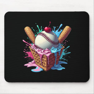 Bysebyll Home Plate Ice Cream Drip Fun Sports Love Mouse Mat