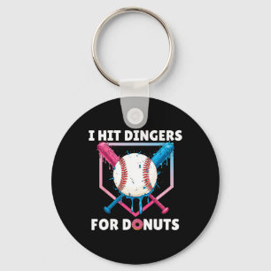 Bysebyll I Hit Dingers For Doughnuts Funny Doughnu Key Ring