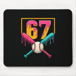 Bysebyll Ice Cream Drip Number 67 Player 67th Birt Mouse Mat