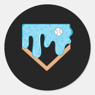 Bysebyll Ice Cream Dripping Bysebyll Home Plate Dr Classic Round Sticker