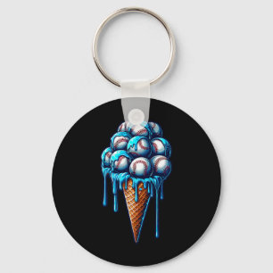 Bysebyll Ice Cream Watercolor Bysebyll 2 Key Ring